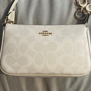 Coach Cream Crossbody Bag with Gold Accents